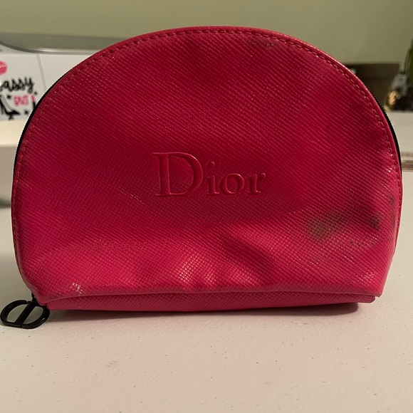 Dior Handbags - Authentic Christian Dior Pink Cosmetic Pouch